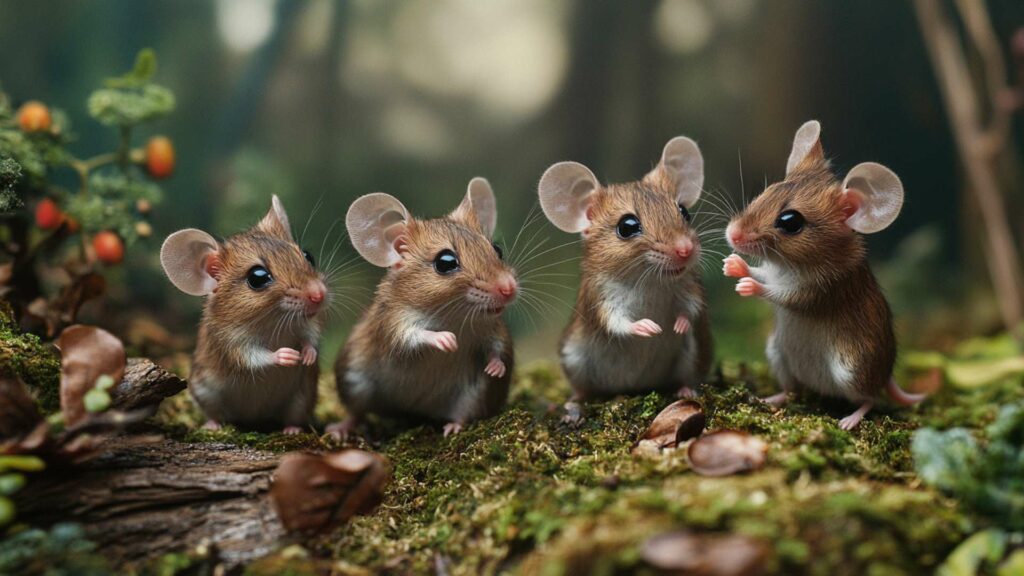 closeup shot of  small gray rat on a stone border