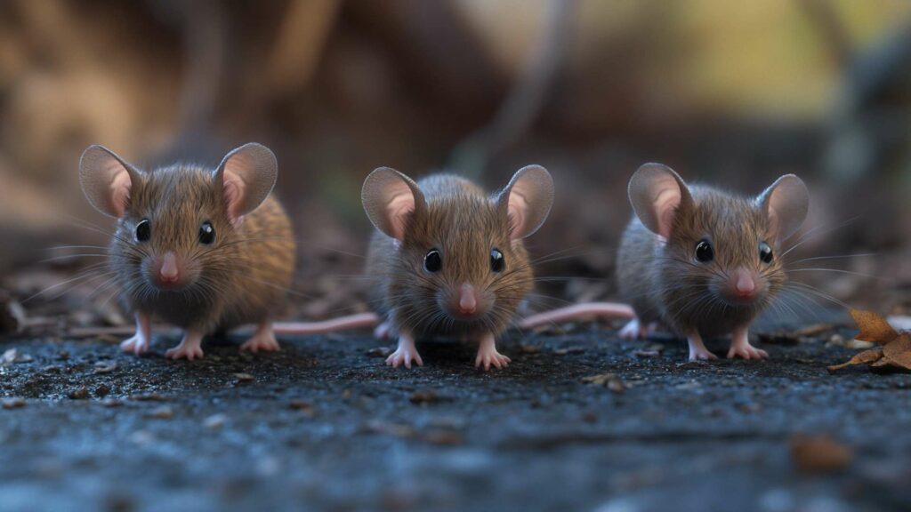 fancy rat feeding its babies in front of white bac utc