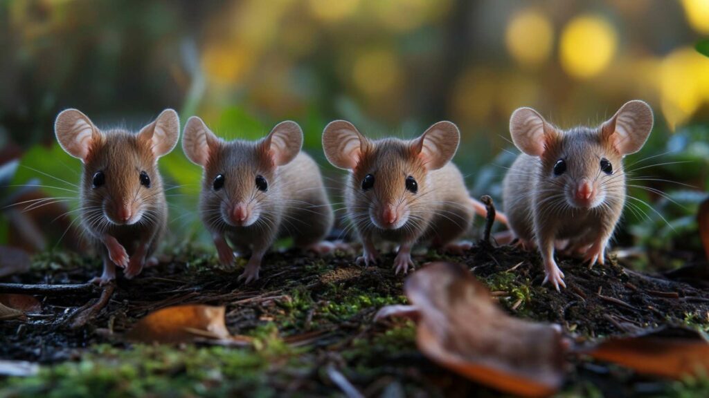 two gerbils 2 years old in front of white backgr utc