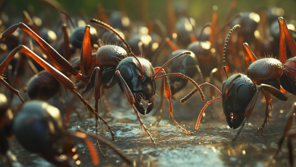 an-ant-standing-in-front-of-plants-with-leaves-and-min