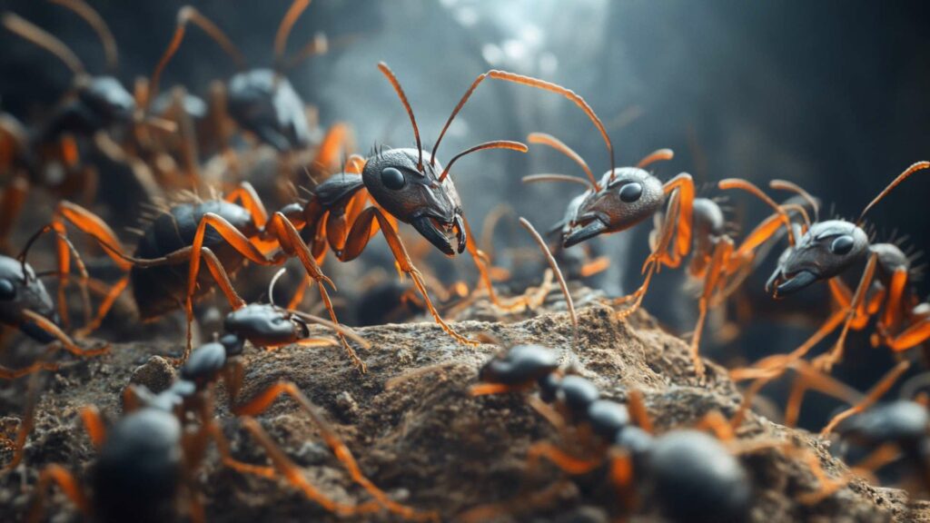 ants-in-a-row-walking-looking-for-food