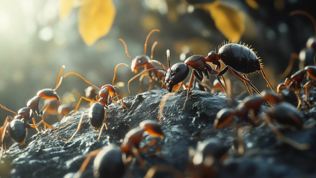 close-up-wasps-in-a-nest-on-branch-min