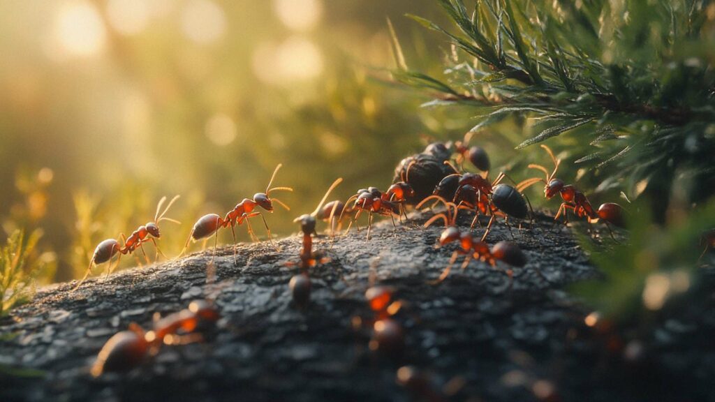 macro-shot-of-a-polyrhachis-ant-carrying-food-on-a-min