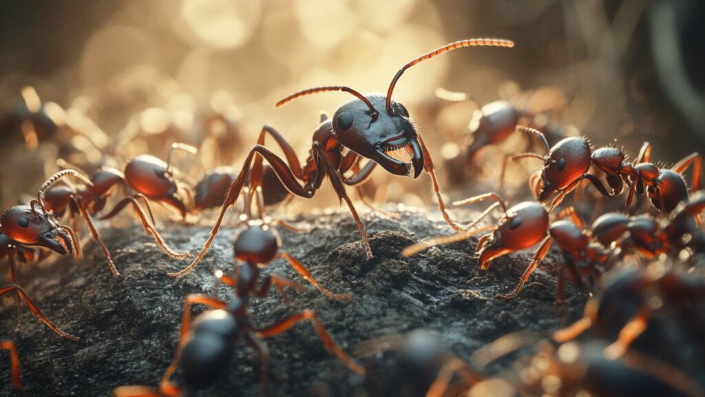 macro-shot-of-an-ant-with-dark-brown-coloring-perc