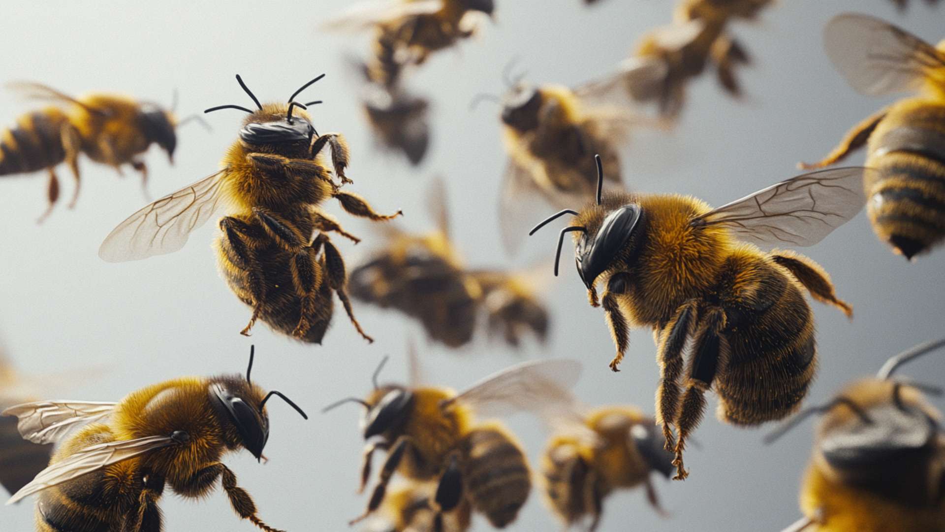 honeybees crawling in their cells and on the honey