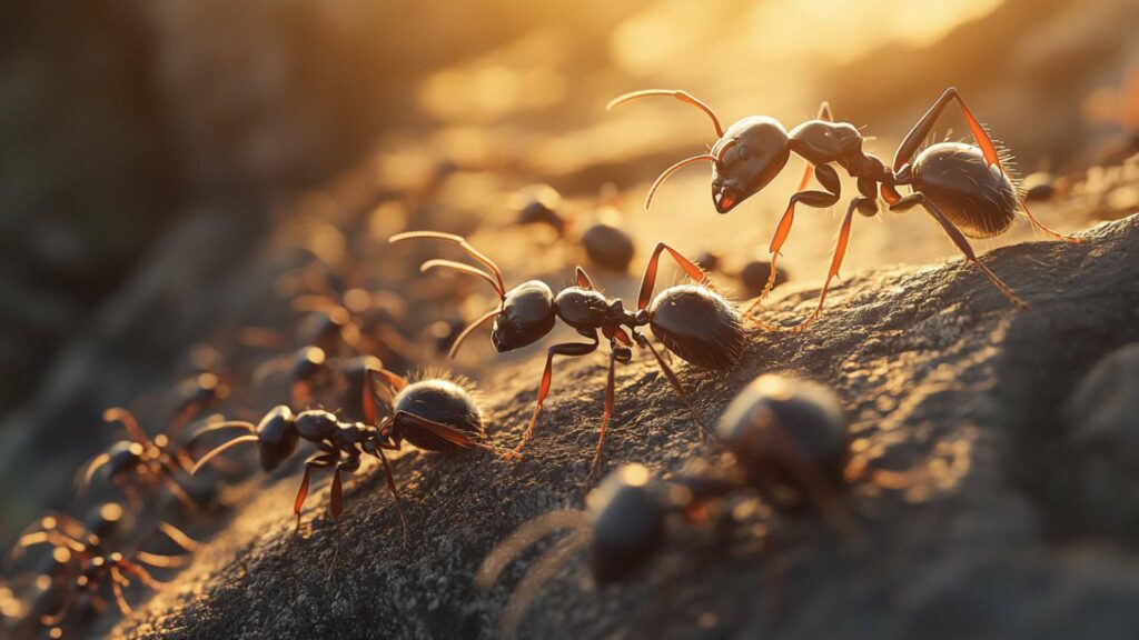 red-ant-nature-background-photo